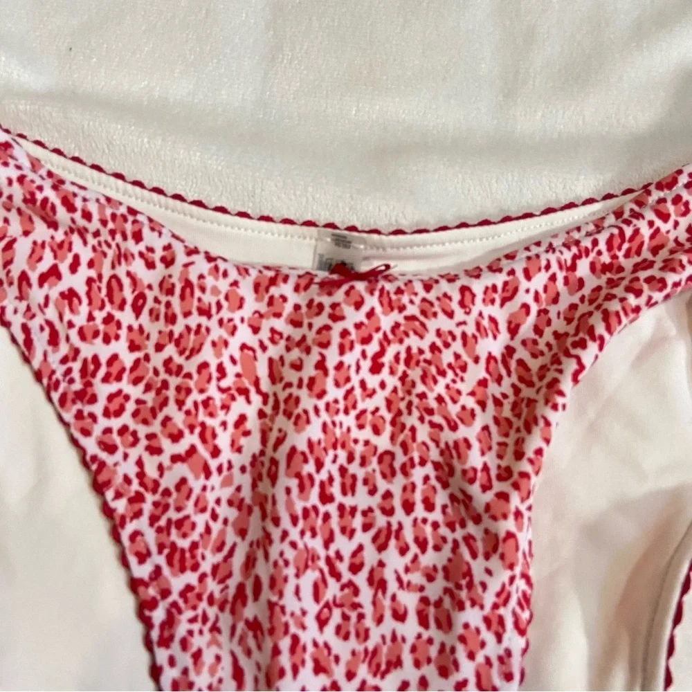 New! Frankie's Bikinis x Pink golden hour Leopard Bikini Bottom 1535